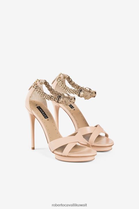 Roberto Cavalli نحيف أنيق صندل جلدي بكعب 126 ملم أحذية 4H40H522