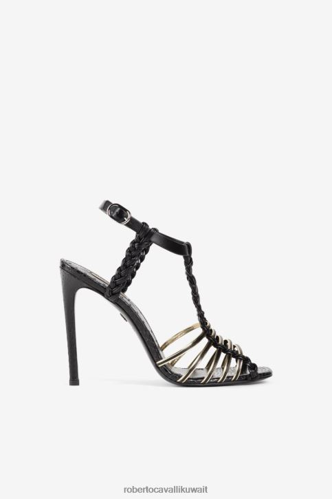 Roberto Cavalli نحيف أنيق صندل جلدي بكعب 126 ملم أحذية 4H40H522