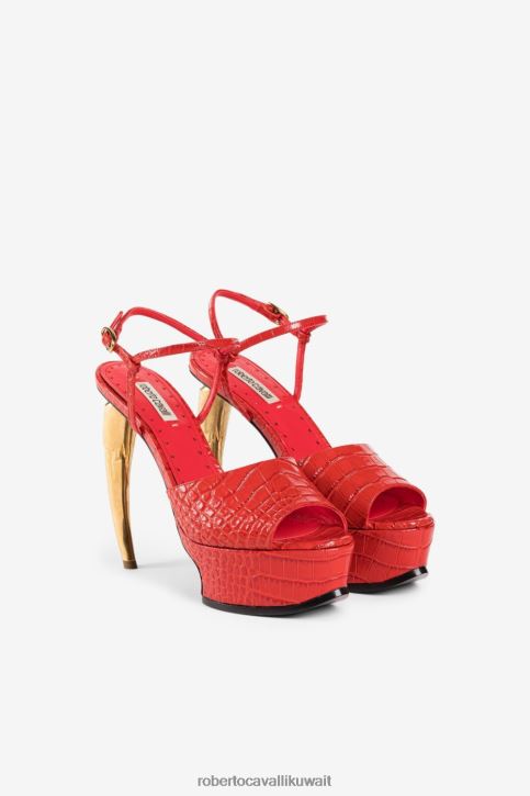 Roberto Cavalli نحيف 2057 الصنادل منصة أسنان النمر أحذية 4H40H544