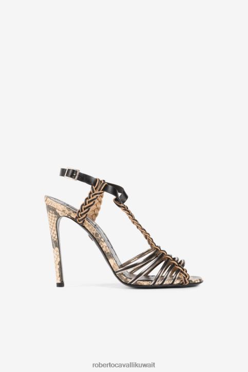 Roberto Cavalli نحيف 2057 الصنادل منصة أسنان النمر أحذية 4H40H544