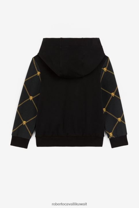 Roberto Cavalli فتيات 2725 هودي بطبعة حمار وحشي ملابس 4H40H1525