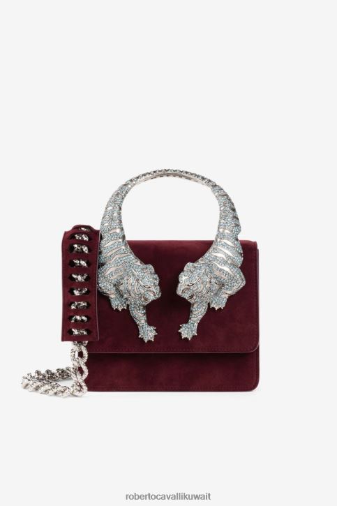 Roberto Cavalli نحيف 3067 حقيبة كتف متوسطة الحجم مزينة بالكريستال مُكَمِّلات 4H40H410