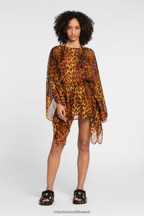 Roberto Cavalli نحيف 4061 بيكيني علوي على شكل أسنان النمر ملابس 4H40H377