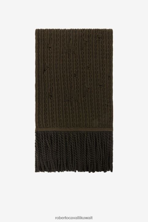 Roberto Cavalli رجال 4308 وشاح من الصوف المضلع مُكَمِّلات 4H40H1219