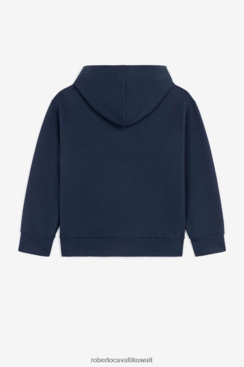 Roberto Cavalli أولاد 4579 كنزة بطبعة سمكة قرش ملابس 4H40H1709