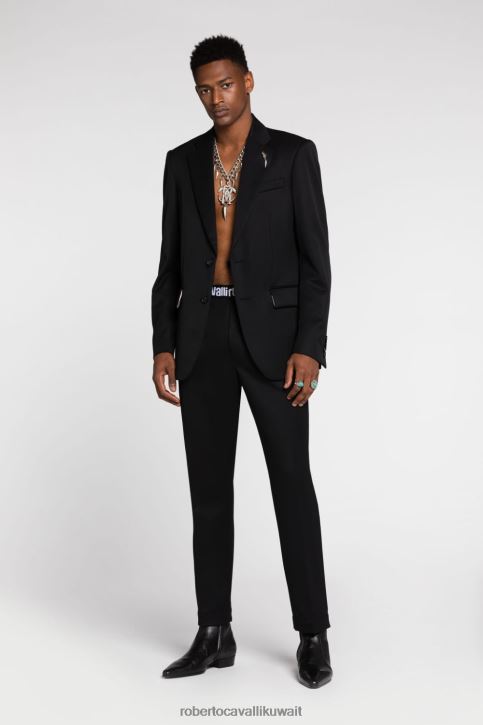 Roberto Cavalli رجال أخضر سترة واحدة الصدر ملابس 4H40H1021