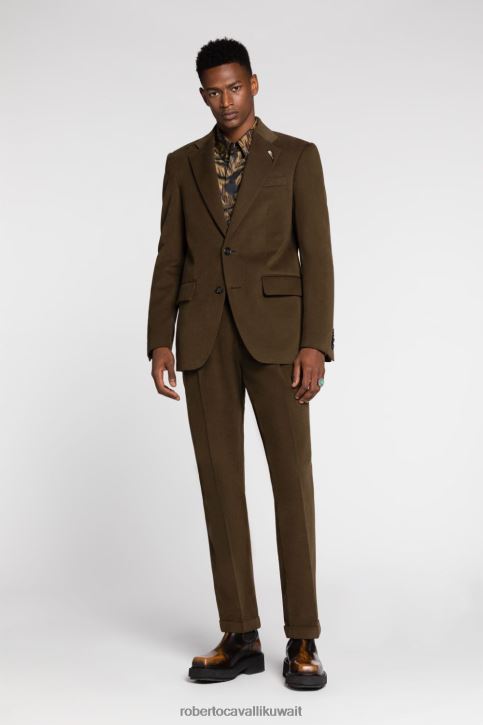 Roberto Cavalli رجال أنيق بليزر بأبليكة شعار الماركة وشعار الماركة ملابس 4H40H1026