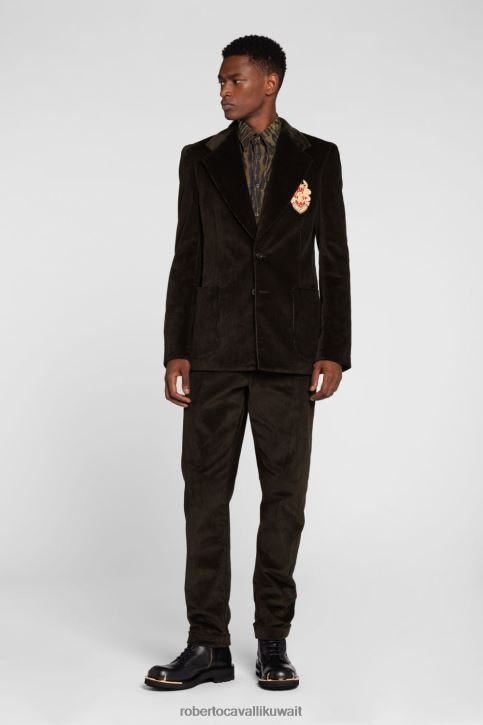 Roberto Cavalli رجال الأرجواني العميق سترة مزدوجة الصدر ملابس 4H40H1030