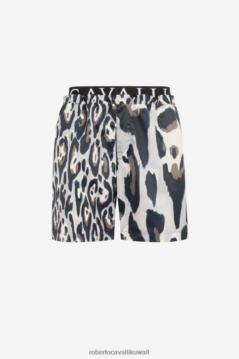 Roberto Cavalli رجال أنيق شورت سباحة بطبعة تجريدية ملابس 4H40H1035