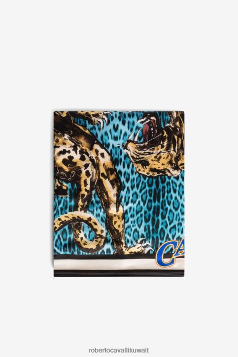 Roberto Cavalli رجال حار منشفة شاطئ بطبعة جلد الفهد مُكَمِّلات 4H40H1059