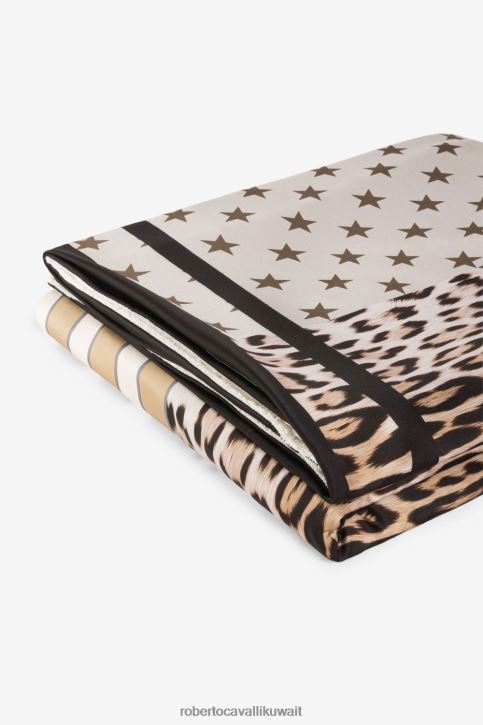 Roberto Cavalli رجال حار منشفة شاطئ بطبعة جلد الفهد مُكَمِّلات 4H40H1059