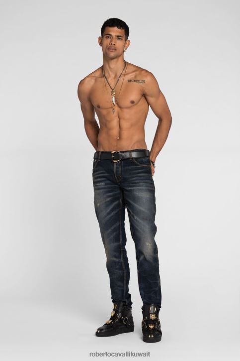 Roberto Cavalli رجال حار آر سي جينز بأبليكة شعار الماركة وشعار الماركة ملابس 4H40H1065