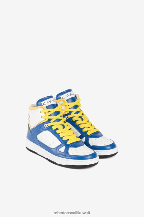 Roberto Cavalli رجال رشيقة حذاء رياضي بشعار عالي أحذية 4H40H1093