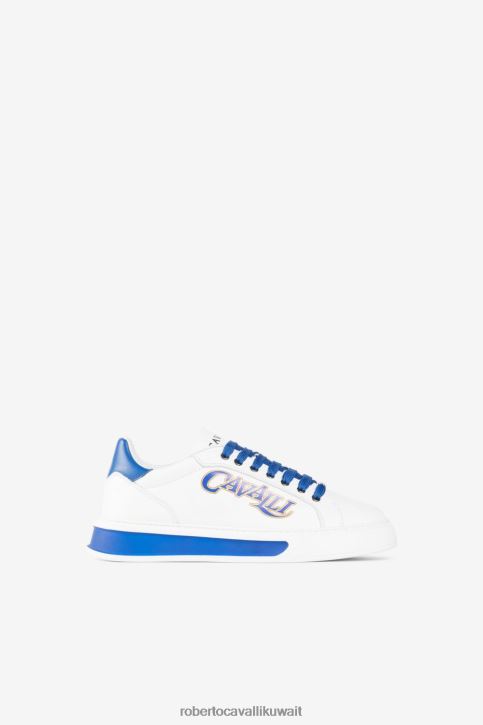 Roberto Cavalli رجال أنيق حذاء رياضي مطرز برقبة عالية أحذية 4H40H1095