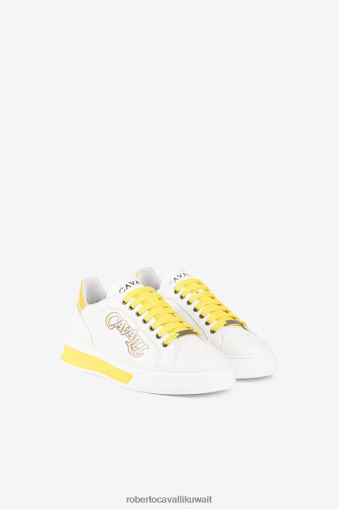 Roberto Cavalli رجال رشيقة أحذية رياضية بطبعة الشعار أحذية 4H40H1097