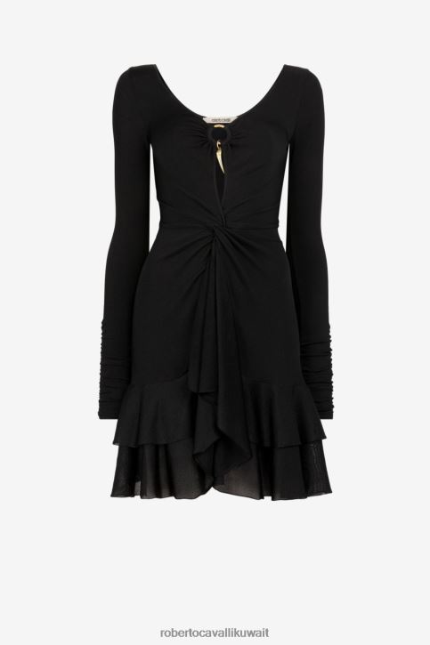 Roberto Cavalli نحيف حار فستان أسنان النمر مخدد ملابس 4H40H110