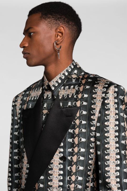 Roberto Cavalli رجال نيكل قلادة رأس النمر مُكَمِّلات 4H40H1153