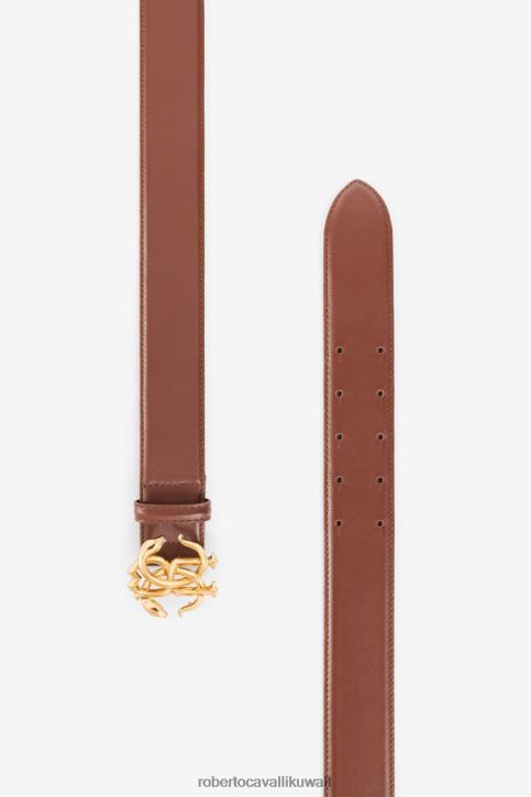 Roberto Cavalli رجال موضة مرآة جلد الثعبان حزام مُكَمِّلات 4H40H1160