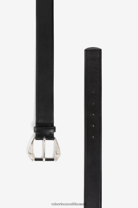 Roberto Cavalli رجال رشيقة حزام جلد أسنان النمر مُكَمِّلات 4H40H1162