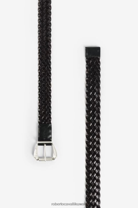 Roberto Cavalli رجال أنيق مرآة جلد الثعبان حزام مُكَمِّلات 4H40H1166