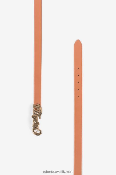 Roberto Cavalli رجال موضة حزام جلد بمشبك شعار مُكَمِّلات 4H40H1168