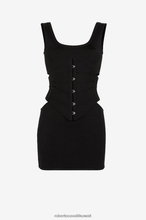 Roberto Cavalli نحيف حار فستان قصير مشد بفتحات ملابس 4H40H117