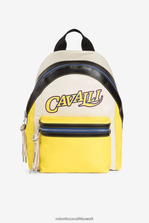 Roberto Cavalli رجال موضة حقيبة ظهر بطبعة شعار الماركة مُكَمِّلات 4H40H1180