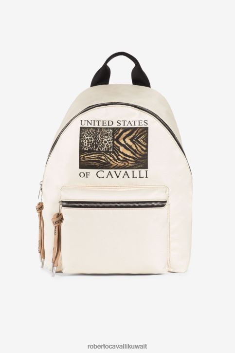 Roberto Cavalli رجال موضة حقيبة ظهر بطبعة جرافيك مُكَمِّلات 4H40H1186