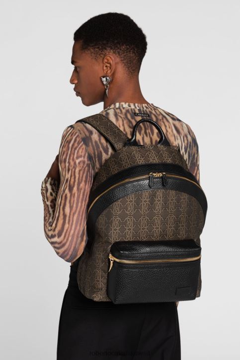 Roberto Cavalli رجال أنيق حقيبة بسحاب وطبعة جرافيك مُكَمِّلات 4H40H1189