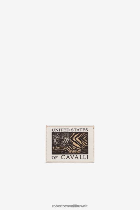 Roberto Cavalli رجال موضة حامل بطاقات مخطط ببروش الشعار مُكَمِّلات 4H40H1203