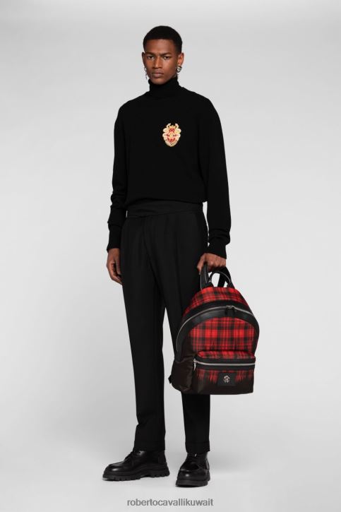 Roberto Cavalli رجال ابيض اصفر حقيبة مغلف بطبعة تجريدية مُكَمِّلات 4H40H1206