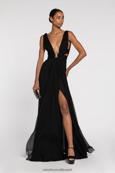 Roberto Cavalli نحيف فضة فستان قصير من حرير الحمار الوحشي مزين بالترتر ملابس 4H40H123