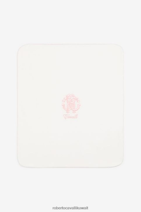 Roberto Cavalli فتيات الذهب / البلاتين بطانية أطفال مطرزة بشعار آر سي مُكَمِّلات 4H40H1250