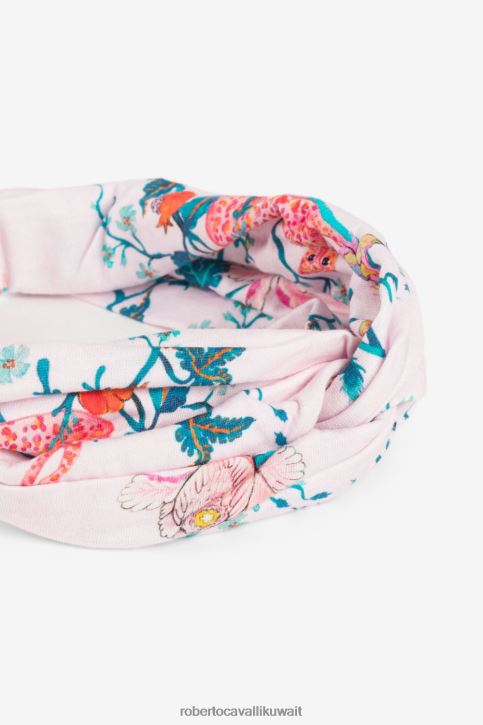 Roberto Cavalli فتيات لون القرنفل عصابة رأس ملتوية بطباعة دمية دب مُكَمِّلات 4H40H1255