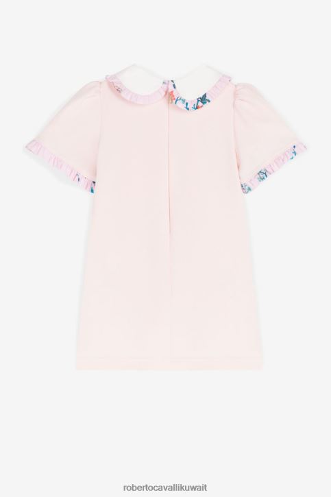 Roberto Cavalli فتيات قبالة الأبيض تي شيرت قطن بطبعة صغرية ملابس 4H40H1264