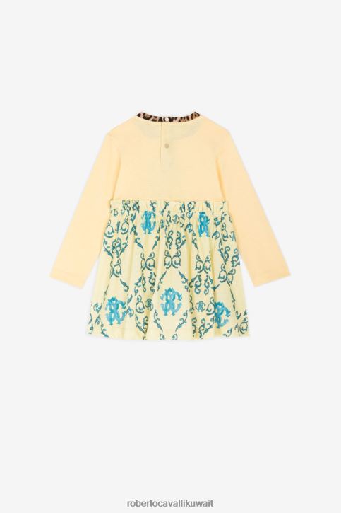 Roberto Cavalli فتيات ازرق متوسط آر سي مونوغرام الجينز ملابس 4H40H1278