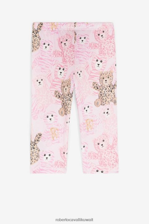 Roberto Cavalli فتيات لون القرنفل هودي قطن مطرز بطبعة تيدي بير ملابس 4H40H1283