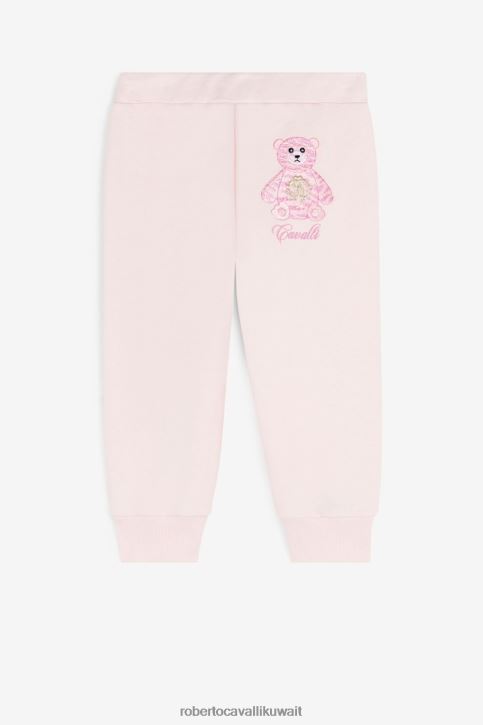 Roberto Cavalli فتيات لون القرنفل فستان سترة بطبعة دمية دب ملابس 4H40H1286