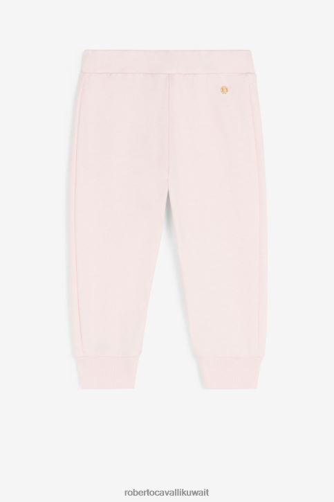 Roberto Cavalli فتيات لون القرنفل بنطال رياضي مطرز على شكل دمية دب ملابس 4H40H1287