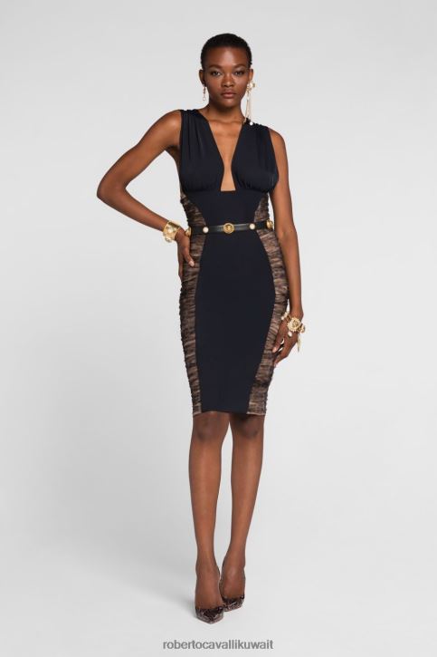 Roberto Cavalli نحيف حار فستان ماكسي بجزء دانتيل ملابس 4H40H128