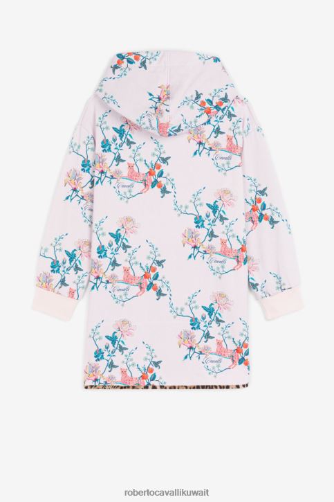 Roberto Cavalli فتيات لون القرنفل سويت شيرت بطبعة مونوغرام ملابس 4H40H1292