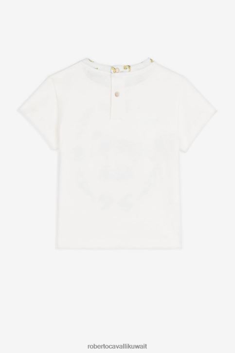 Roberto Cavalli فتيات لون القرنفل هودي قطن بطبعة زهور ملابس 4H40H1293