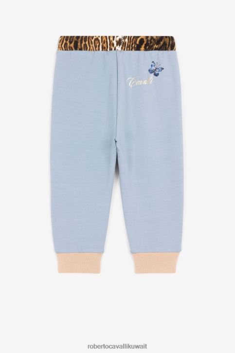 Roberto Cavalli فتيات بيانكو تيشيرت بطبعة مونوغرام ملابس 4H40H1297