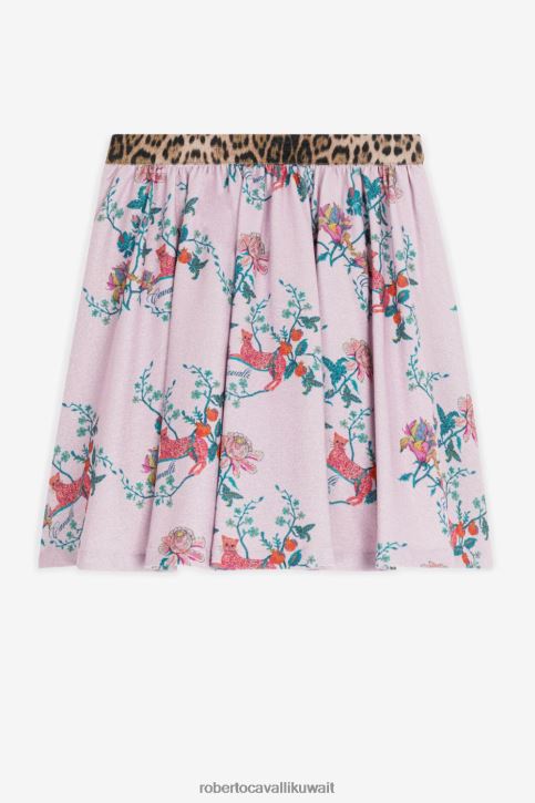 Roberto Cavalli فتيات لون القرنفل طماق قطنية بطبعة زهور ملابس 4H40H1303