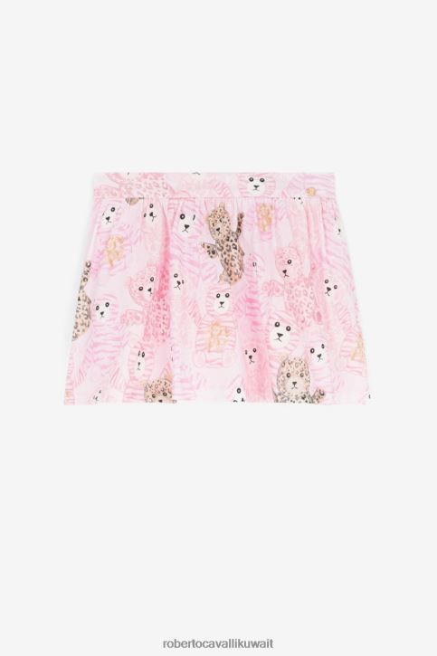 Roberto Cavalli فتيات لون القرنفل تنورة بطبعة تيدي ملابس 4H40H1306
