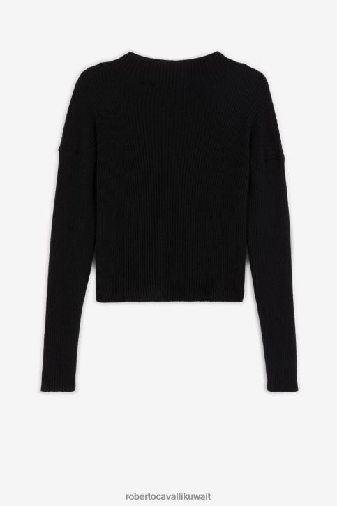 Roberto Cavalli فتيات أسود فستان بطبعة باروكية ملابس 4H40H1315