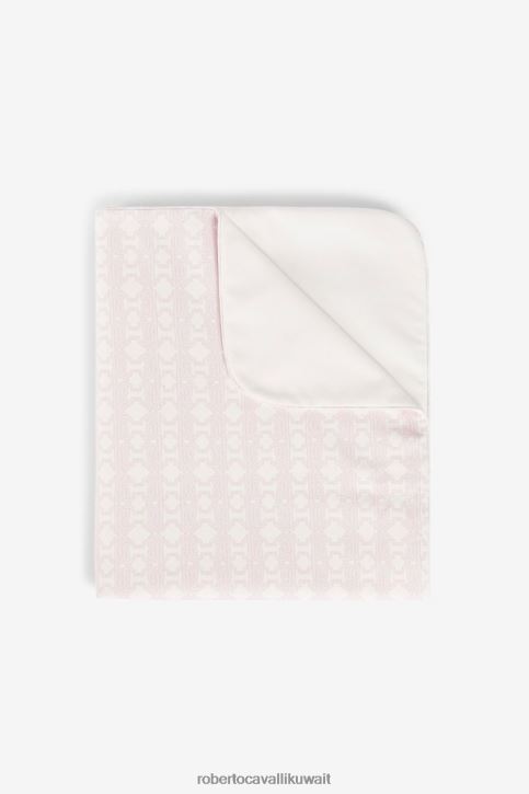 Roberto Cavalli فتيات لون القرنفل بطانية قطنية مطرزة بنقش المونوغرام مُكَمِّلات 4H40H1355