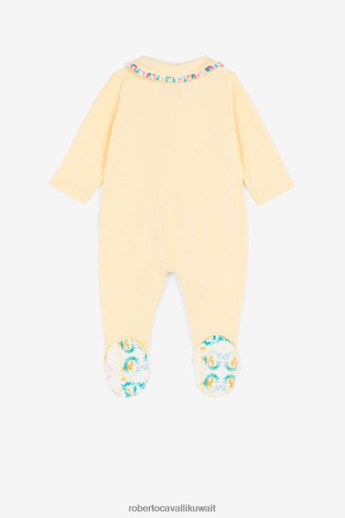 Roberto Cavalli فتيات أزرق بيجامة قطن مونوغرام ملابس 4H40H1360