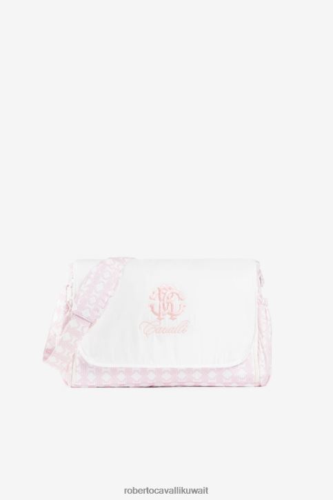 Roberto Cavalli فتيات لون القرنفل حقيبة تغيير بشعار مطرز ومونوغرام مُكَمِّلات 4H40H1364