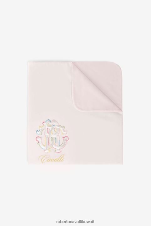 Roberto Cavalli فتيات لون القرنفل بطانية أطفال مطرزة بشعار آر سي مُكَمِّلات 4H40H1368